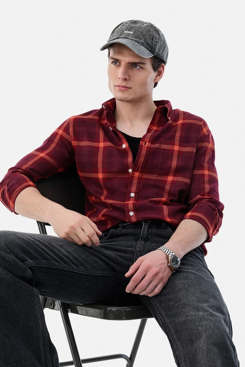 سنيتش Regular Fit Plaid Shirt